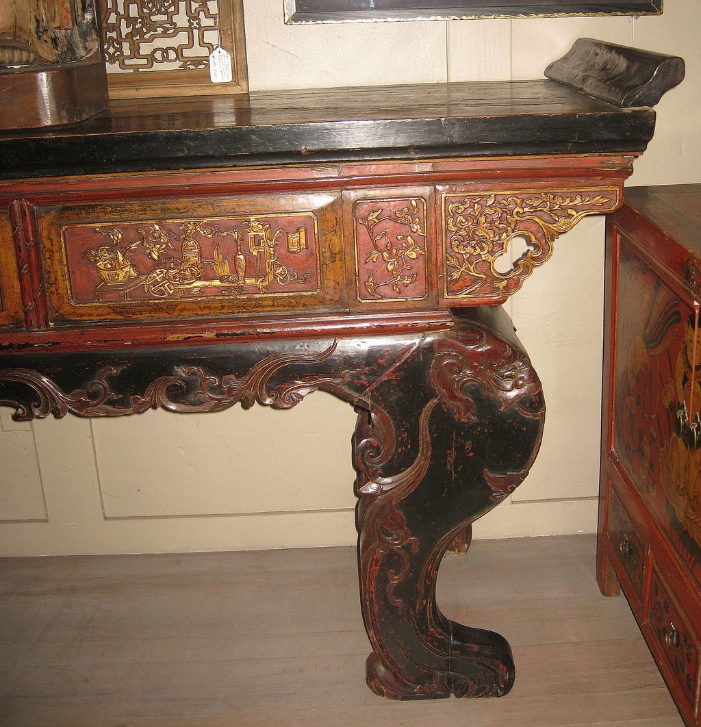 Chinese Massive Carved Wood Altar Table from dynastycollections on Ruby