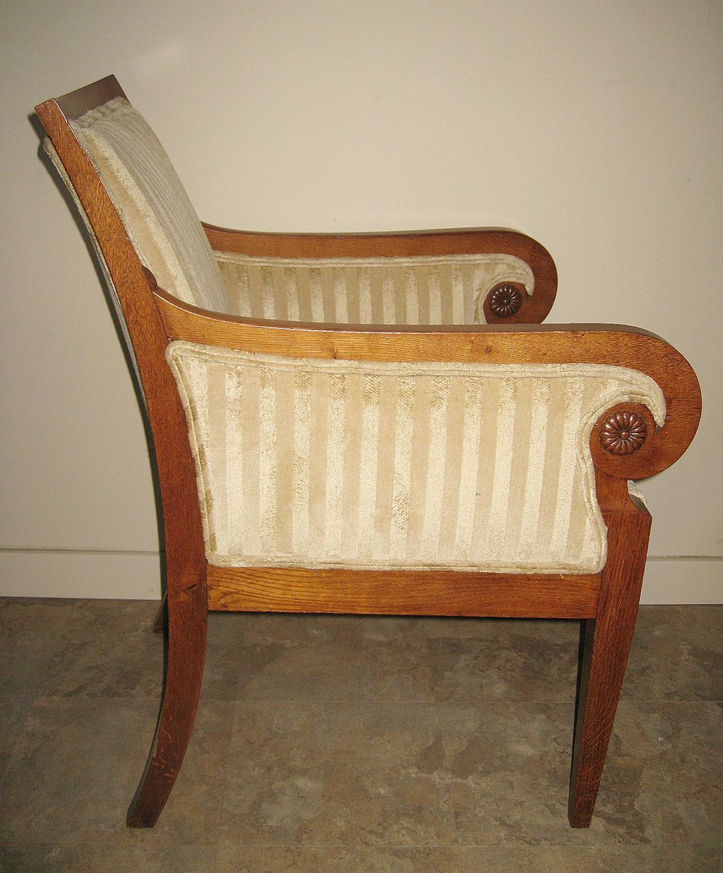Pair of Danish Biedermeier Upholstered Arm Chairs Pair of Danish Biedermeier Upholstered Arm Chairs