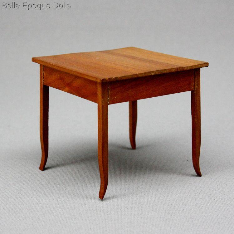 Elegant German Dollhouse Fruitwood Parlor Set with Velvet Upholstery - Mid 19th century. Elegant German Dollhouse Fruitwood Parlor Set with Velvet Upholstery - Mid 19th century.