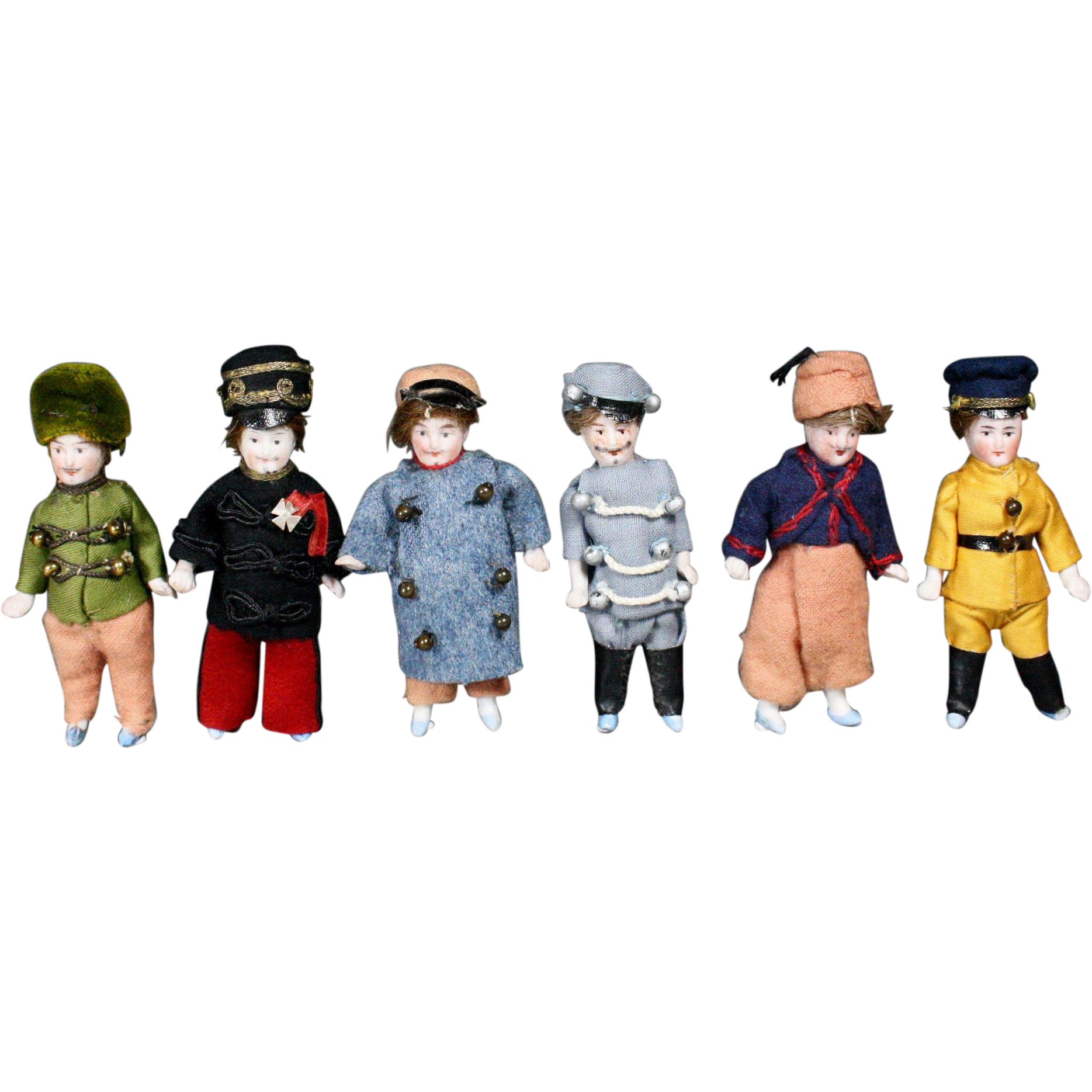 Six All-Bisque Soldiers of the World War One Six All-Bisque Soldiers of the World War One