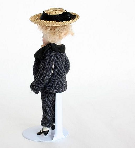 French All-Bisque Mignonette A Charming Boy in Original Costume French All-Bisque Mignonette A Charming Boy in Original Costume
