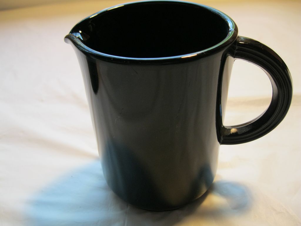 Vintage Depression Black Glass Pitcher Vintage Depression Black Glass Pitcher