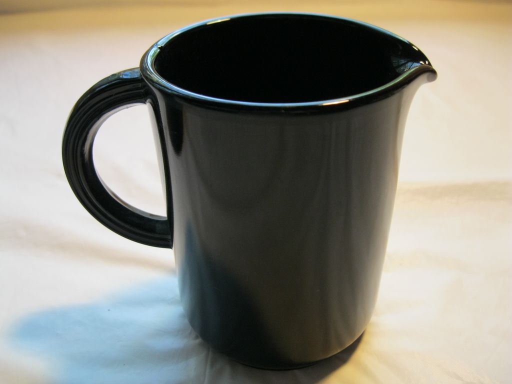 Vintage Depression Black Glass Pitcher Vintage Depression Black Glass Pitcher