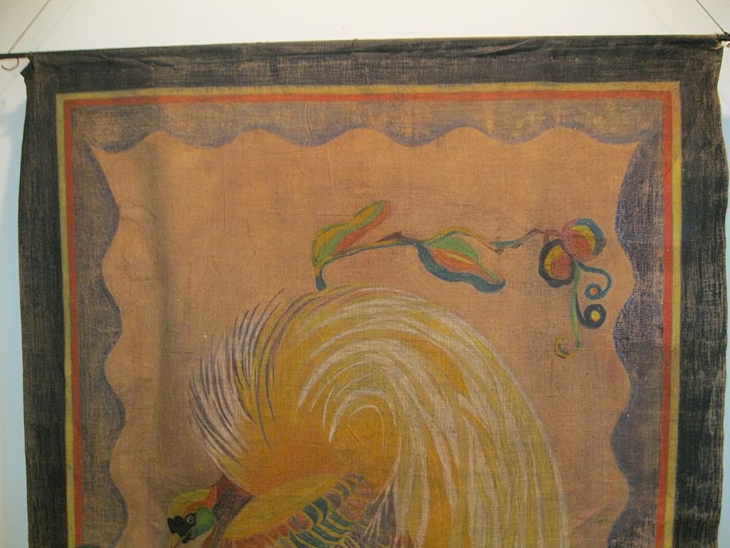 Large Vintage Hand Painted Wall Hanging--Outsider Art-34.5" x 49" Large Vintage Hand Painted Wall Hanging--Outsider Art-34.5" x 49"