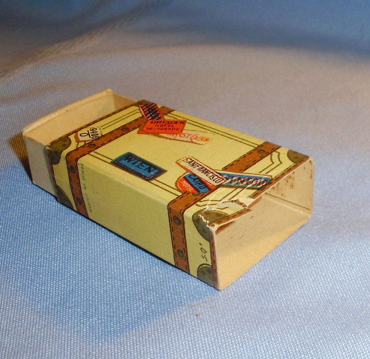 Cardboard Small Doll Dollhouse Luggage Made in Japan Cardboard Small Doll Dollhouse Luggage Made in Japan