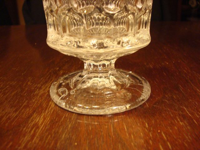 Antique ARGUS or THUMBPRINT Flint Glass Spoonholder EAPG Antique ARGUS or THUMBPRINT Flint Glass Spoonholder EAPG