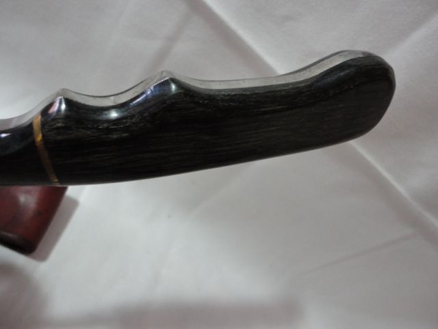 Anza Hunting Knife and sheath green wood grain handle Anza Hunting Knife and sheath green wood grain handle