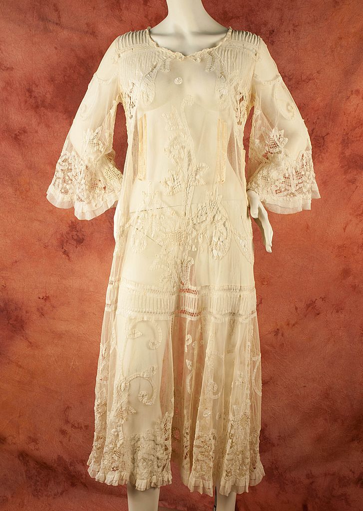 Ethereal Battenberg Lace and Tulle Dress, circa 1915 Ethereal Battenberg Lace and Tulle Dress, circa 1915
