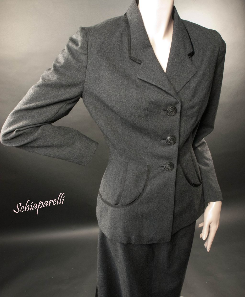 Schiaparelli Suit *Late 1940's *Classic & Exceptional Schiaparelli Suit *Late 1940's *Classic & Exceptional