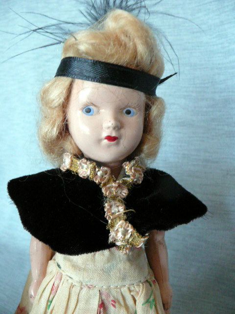 Matching Pair of Small Composition Dolls Matching Pair of Small Composition Dolls