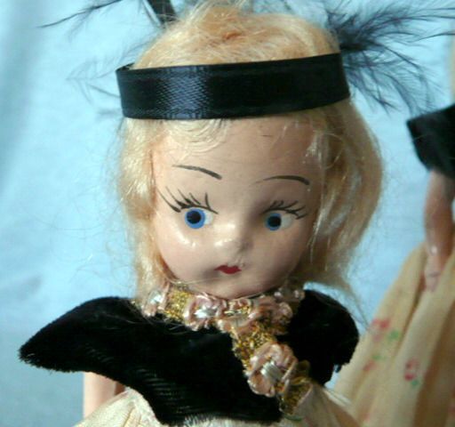 Matching Pair of Small Composition Dolls Matching Pair of Small Composition Dolls