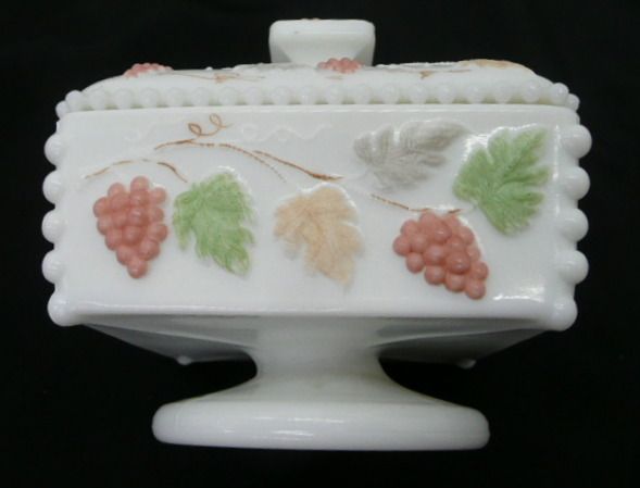 Signed Westmoreland Milk Glass Lidded Dish Signed Westmoreland Milk Glass Lidded Dish