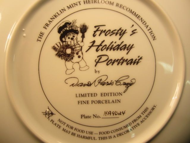 Frosty's Holiday Portrait by David Paris from Franklin Mint Frosty's Holiday Portrait by David Paris from Franklin Mint