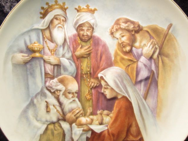 Holy Family with Wise Men in Raised Relief by "Homco" #5259 Holy Family with Wise Men in Raised Relief by "Homco" #5259