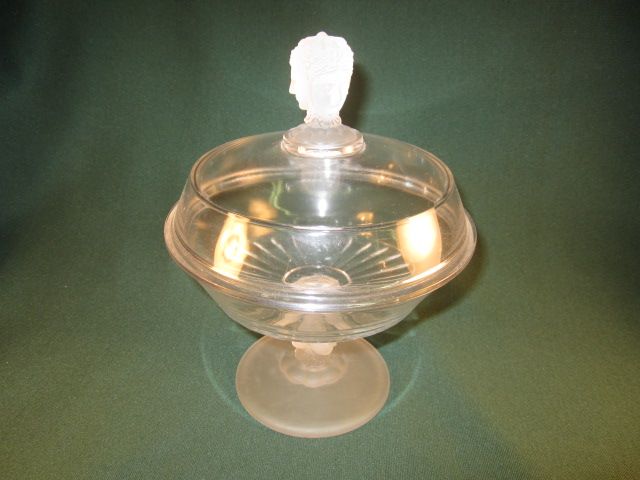 Three Faces Covered Compote Three Faces Covered Compote