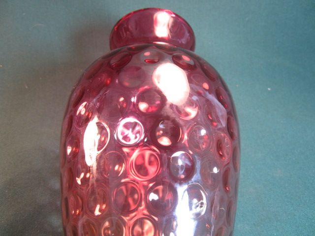 Libbey Amberina Vase "Inverted Thumbprint" Libbey Amberina Vase "Inverted Thumbprint"
