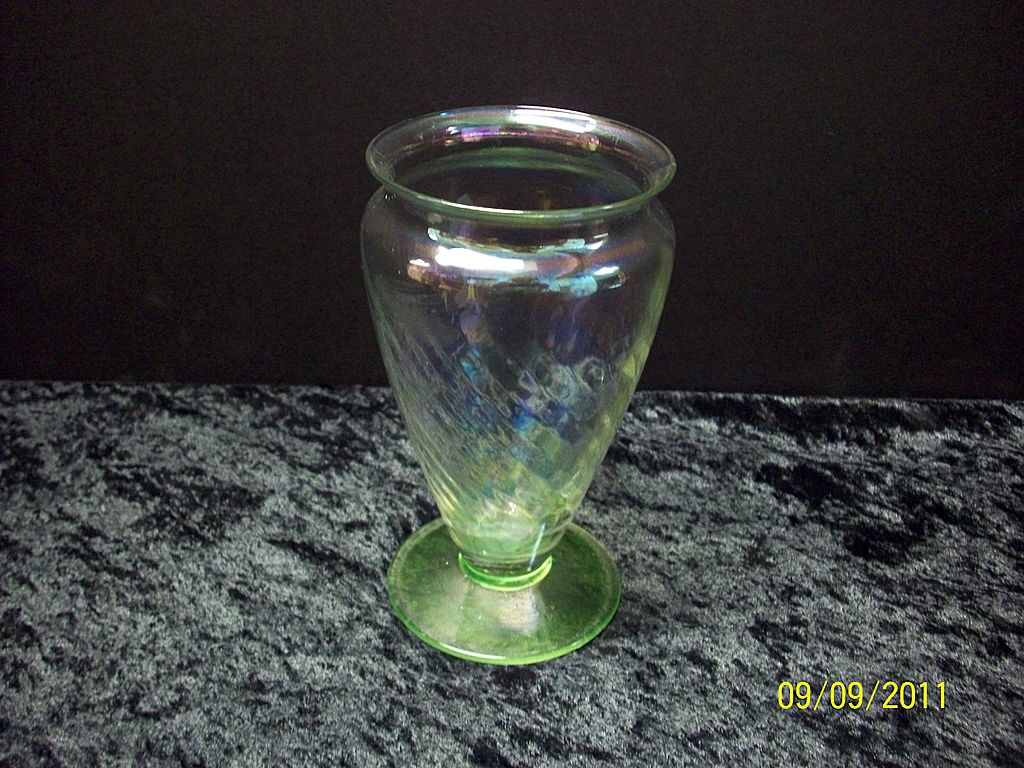 Hocking "Spiral" Footed Vase Hocking "Spiral" Footed Vase
