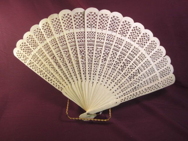 Ladies Oriental Carved Fan 1905 Ladies Oriental Carved Fan 1905