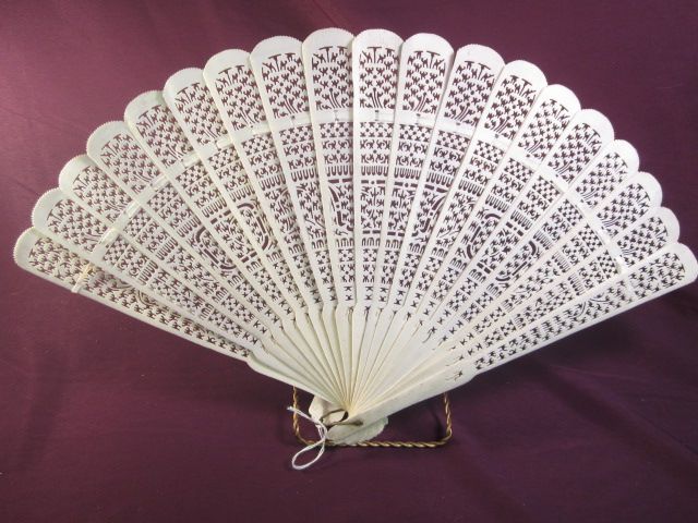 Ladies Oriental Carved Fan 1905 Ladies Oriental Carved Fan 1905
