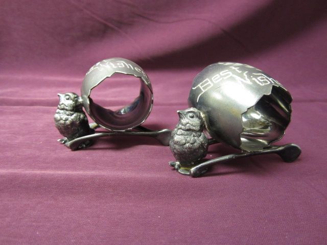 Antique Silverplate Napkin Holders by Derby Silver Co. Antique Silverplate Napkin Holders by Derby Silver Co.