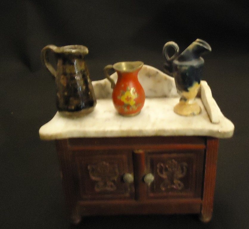 Old Miniature Doll Dollhouse Doll House Pottery & China and More Vases