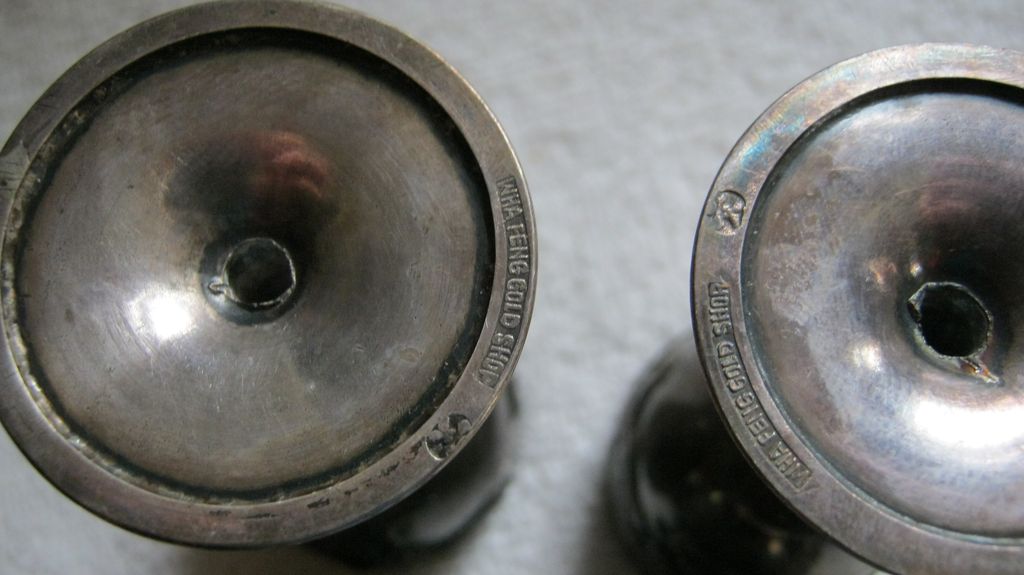 Chinese Export Silver Cups, Turn of the Century Chinese Export Silver Cups, Turn of the Century