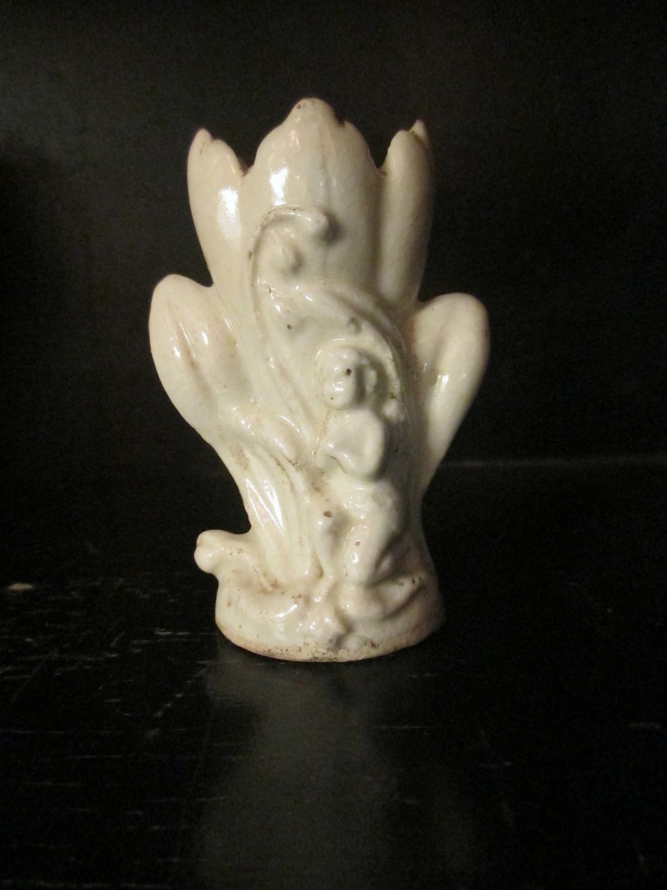19th Century Spill Vase with Angel 19th Century Spill Vase with Angel