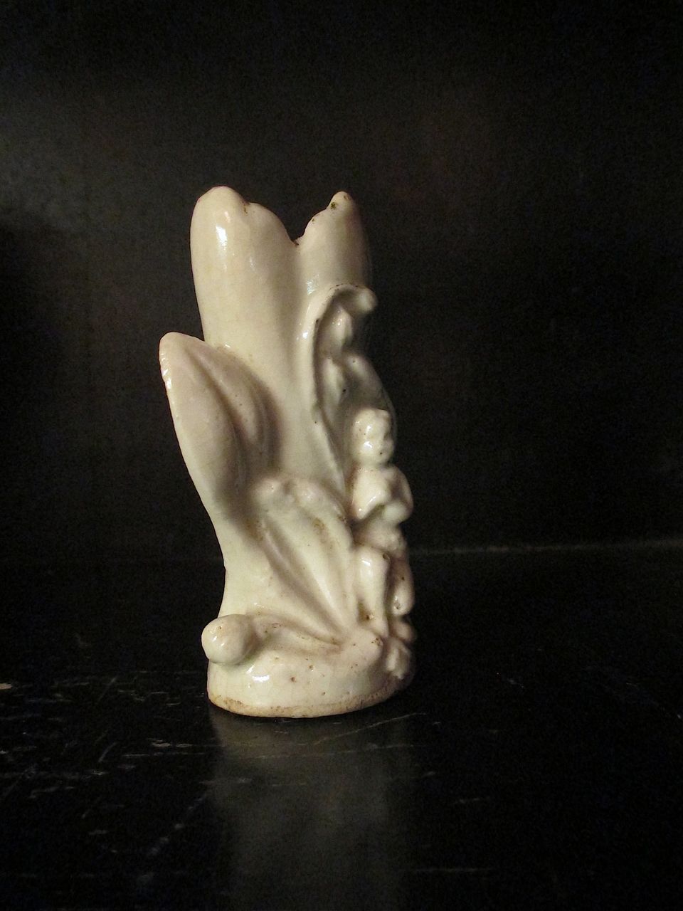 19th Century Spill Vase with Angel 19th Century Spill Vase with Angel
