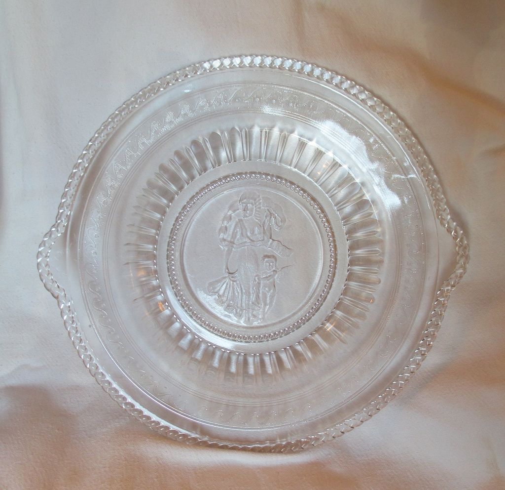 American Pressed Glass Bread Plates, Circa 1870 American Pressed Glass Bread Plates, Circa 1870