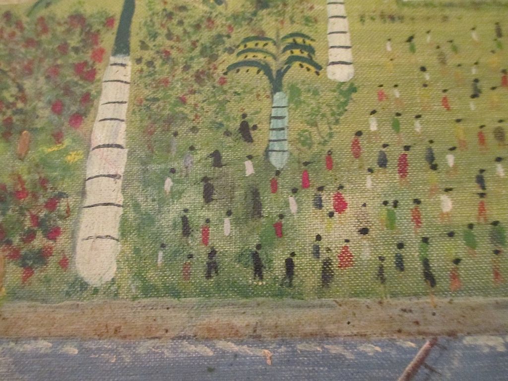Primitive Caribbean Painting, Oil on Board Primitive Caribbean Painting, Oil on Board
