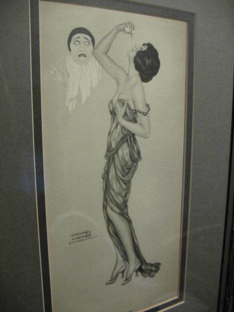Raphael Kirchner Original Art Print "Gluttony" ca. 1900-1917 Raphael Kirchner Original Art Print "Gluttony" ca. 1900-1917