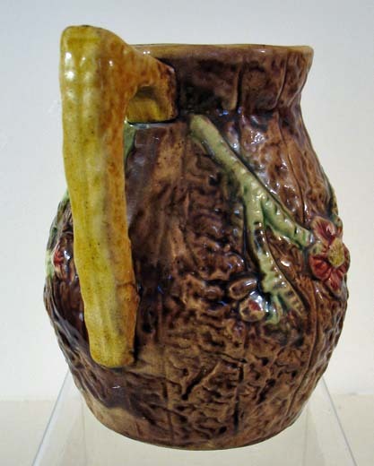 Vintage Majolica Pitcher with Floral Design Vintage Majolica Pitcher with Floral Design