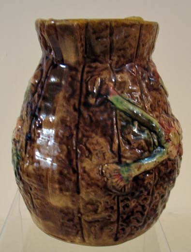 Vintage Majolica Pitcher with Floral Design Vintage Majolica Pitcher with Floral Design