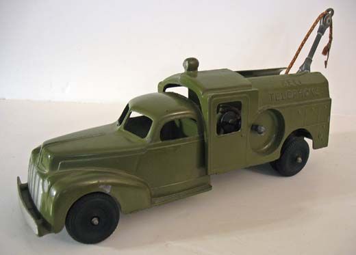 Vintage Hubley Bell Telephone Truck, Pole and Pole Carrier Vintage Hubley Bell Telephone Truck, Pole and Pole Carrier