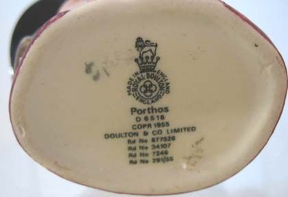 Royal Doulton Character Jug, Porthos Royal Doulton Character Jug, Porthos