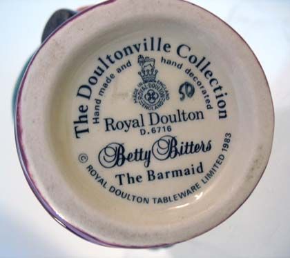 Royal Doulton Toby, Betty Bitters the Barmaid Royal Doulton Toby, Betty Bitters the Barmaid