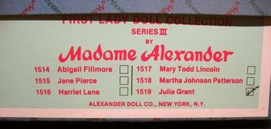 Julia Grant, Madame Alexander First Lady Doll Julia Grant, Madame Alexander First Lady Doll