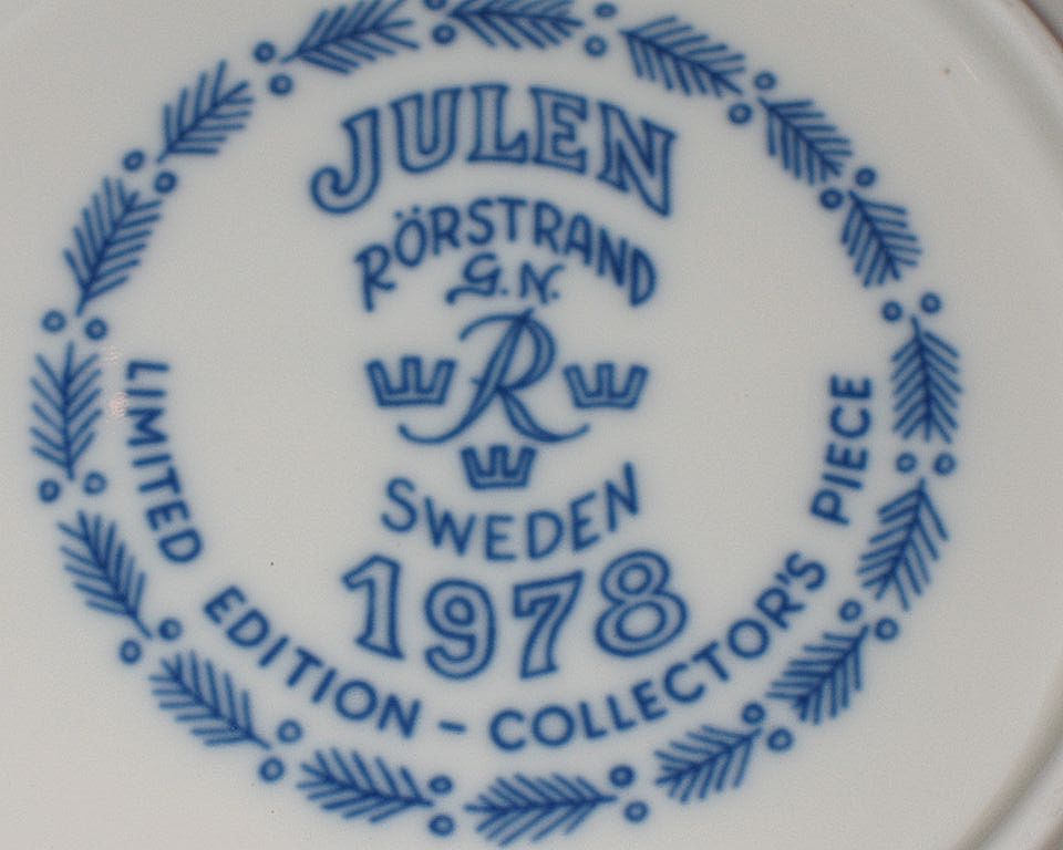 Rorstrand China Co. Collectors Plate Rorstrand China Co. Collectors Plate