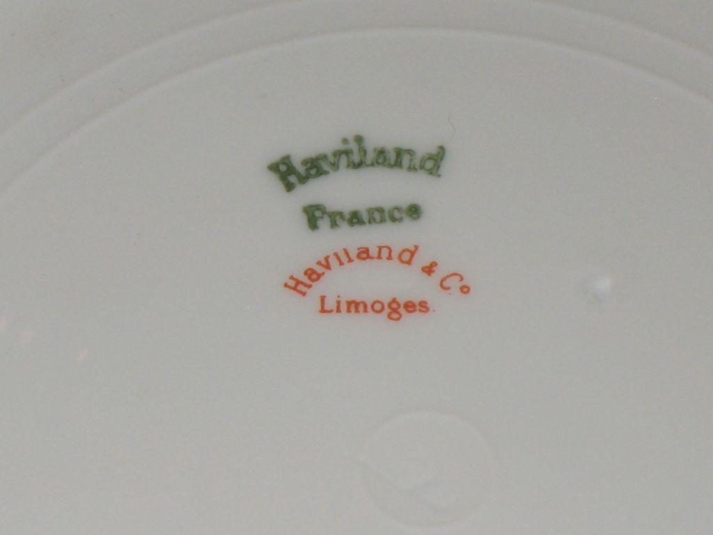 Haviland Limoge plate in shades of yellow and gold. Haviland Limoge plate in shades of yellow and gold.