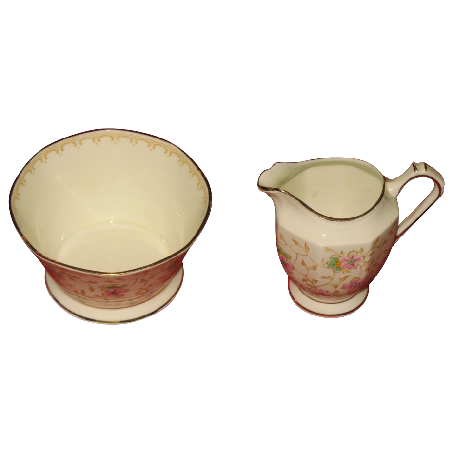 Miniature pitcher and berry bowl Made in England Miniature pitcher and berry bowl Made in England