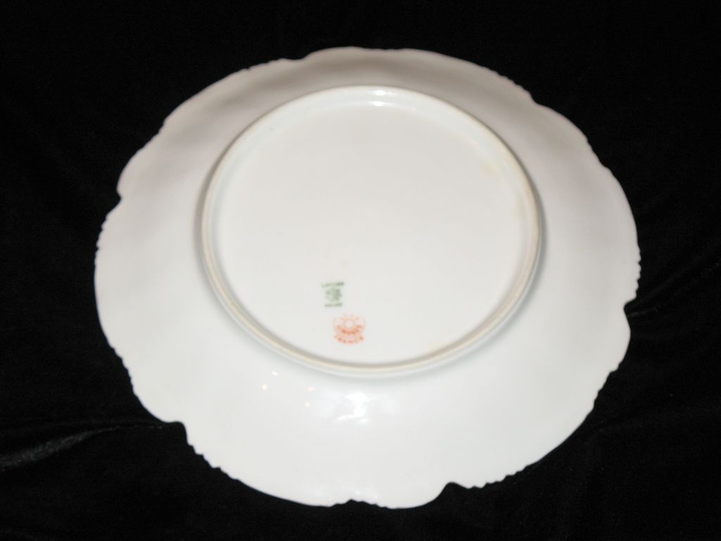L S& S Limoges plate Sunburst of gold L S& S Limoges plate Sunburst of gold