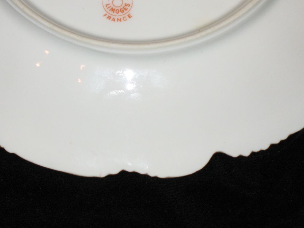 L S& S Limoges plate Sunburst of gold L S& S Limoges plate Sunburst of gold