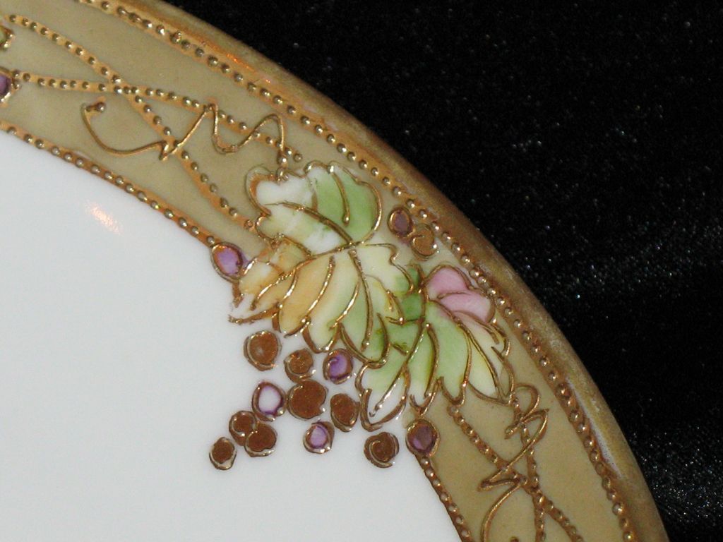 Nippon plate gilt border with grapes Nippon plate gilt border with grapes