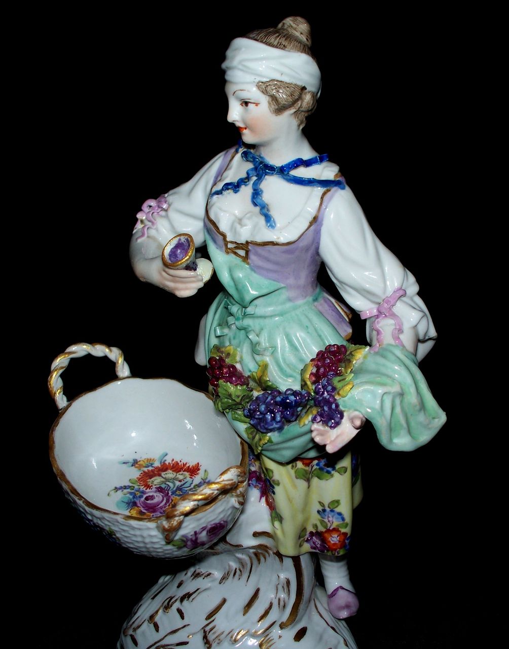 19th century KPM Berlin Figurine of a Wine-taster 19th century KPM Berlin Figurine of a Wine-taster