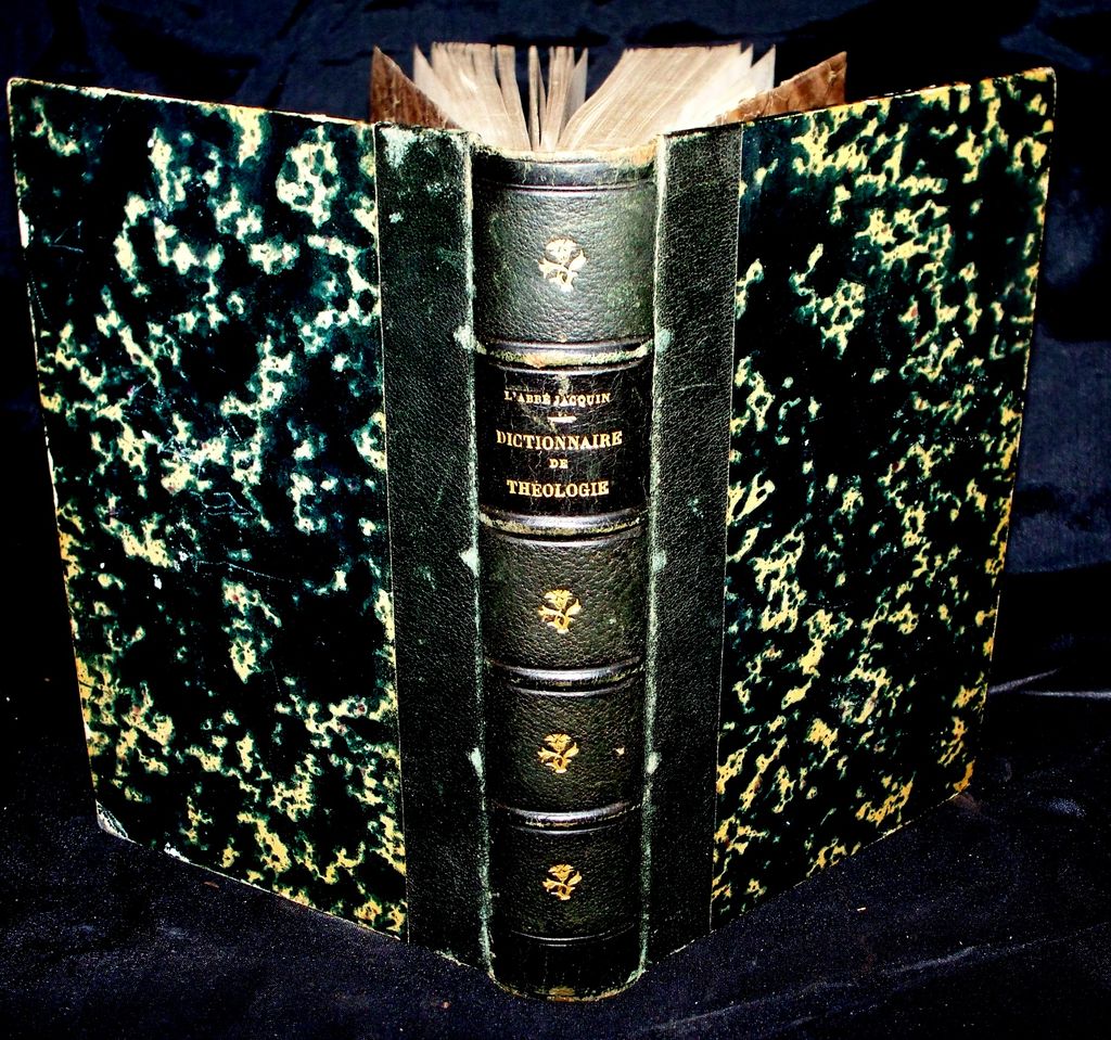 Antique French "Dictionnaire Theologie" Book 1858 Antique French "Dictionnaire Theologie" Book 1858