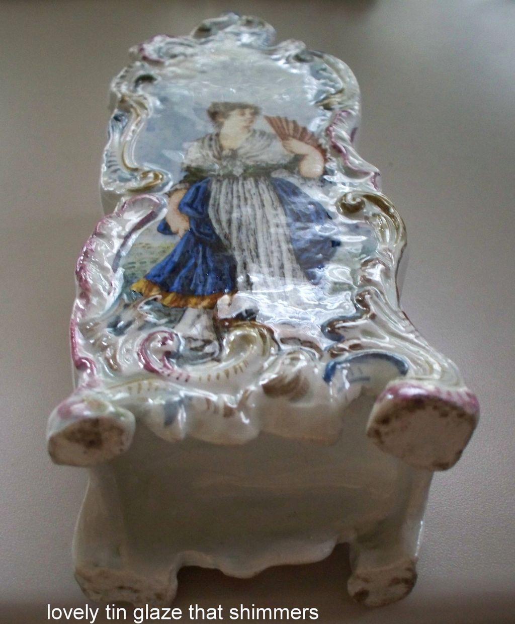 Antique Italian Faience Capodimonte Nove Bassano Tin Glazed Vase.. signed R. Passarin Antique Italian Faience Capodimonte Nove Bassano Tin Glazed Vase.. signed R. Passarin