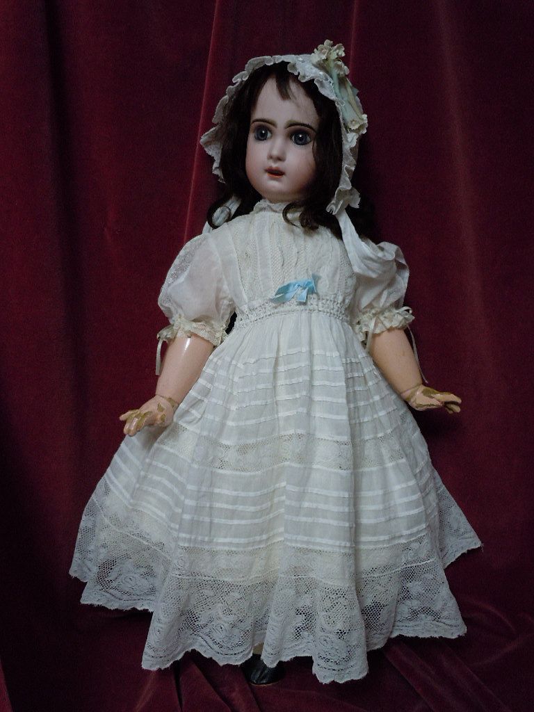 Original Antique Dress Bonnet for german french bisque doll Original Antique Dress Bonnet for german french bisque doll