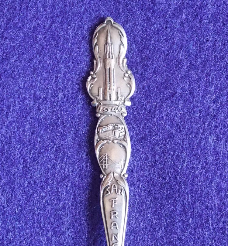 Gorgeous WORLD'S FAIR Golden Gate Expo STERLING Vintage Souvenir Spoon Gorgeous WORLD'S FAIR Golden Gate Expo STERLING Vintage Souvenir Spoon