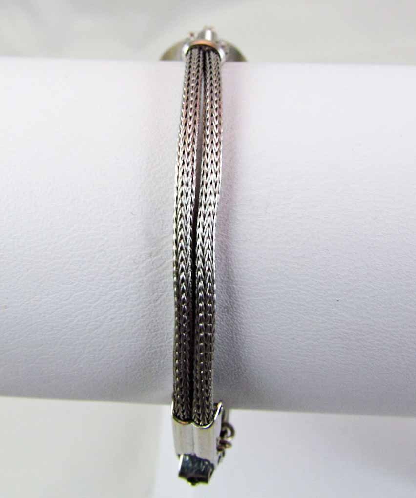 Vintage c.1930's BENRUS Solid 14k White Gold Womens Watch with Four Diamonds Vintage c.1930's BENRUS Solid 14k White Gold Womens Watch with Four Diamonds