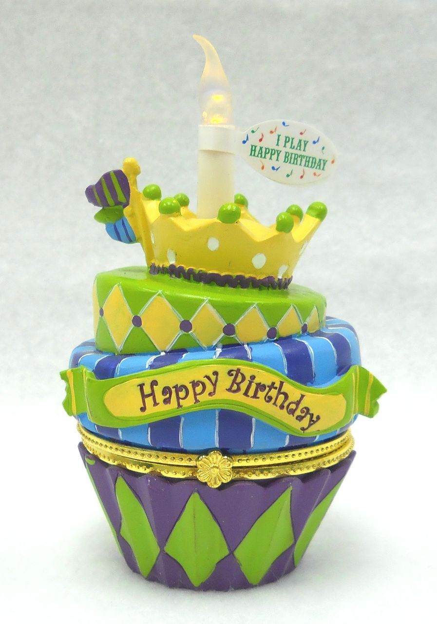 Resin cupcake flickering blow out birthday candle Resin cupcake flickering blow out birthday candle